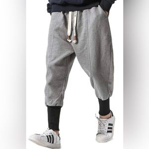 Japanese Men’s Harem Style Joggers Size Medium Gray